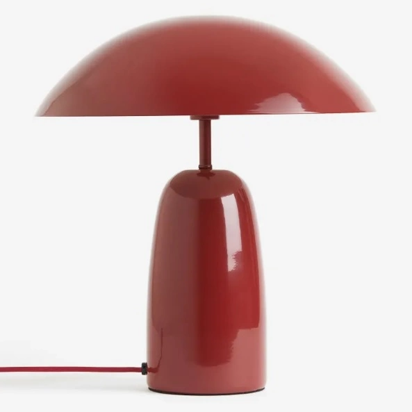 Bordslampa röd metall